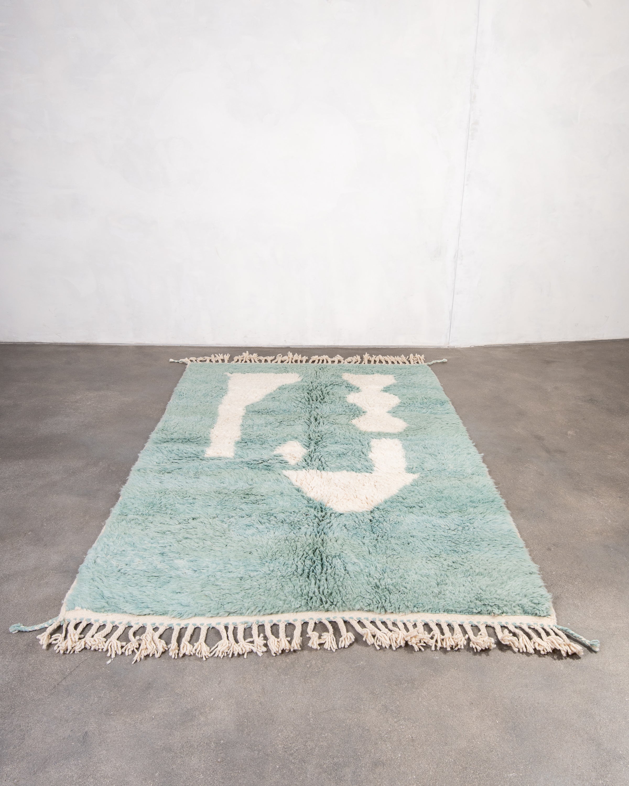 Modern designer handcrafted Berber rug from morocco Beniourain with beautiful colors and patterns
